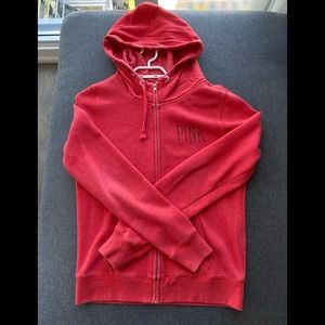 VICTORIA SECRET PINK Woman’s Pink Zip Up Sweater